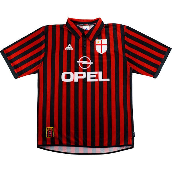 Tailandia Camiseta AC Milan 1st Retro 1999-2000 Rojo